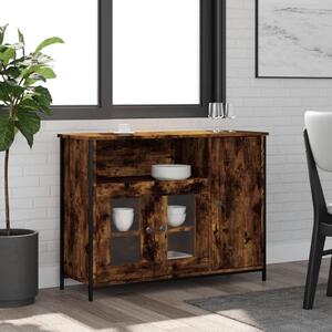 Komoda dymový dub 100x35x75 cm kompozitné drevo