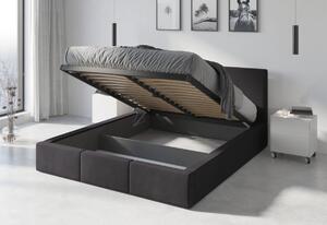Čalúnená posteľ NICKY, 140x200, zelená