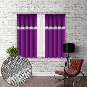Záves na riasiacej páske so zirkónmi 140x160 cm fuchsia Farba Fuchsia Rozmery 140x160 cm