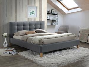 Manželská posteľ 180 cm Tugby (sivá) (s roštom). Vlastná spoľahlivá doprava až k Vám domov. 805337