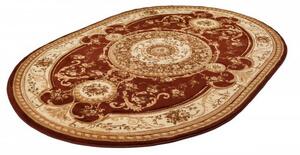 *Kusový koberec klasický vzor 3 hnedý ovál 200x300cm