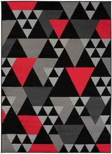 Kusový koberec PP Rico čiernočervený 120x170cm