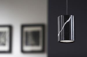 Terence Woodgate - Solid Závěsná Lampa Cylinder Nero Marquina Marble - Lampemesteren