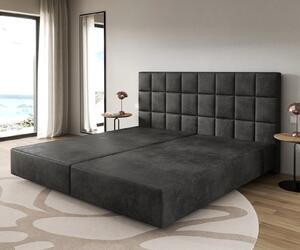 DELIFE Boxspring posteľ Dream-Fine mikrovlákno antracitová vintage 200×200 cm