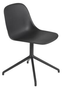 Muuto Stolička Fiber Side Chair Swivel Base, black