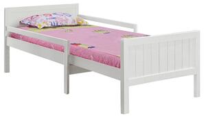 Jednolôžková posteľ 90 cm Elunna (biela) (s roštom). Vlastná spoľahlivá doprava až k Vám domov. 1016543