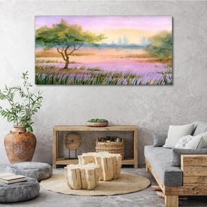 Obraz na plátne Akvarely stromu voda