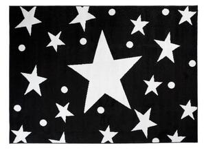 Kusový koberec PP Hviezdy čierny 220x300cm
