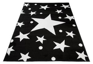 Kusový koberec PP Hviezdy čierny 220x300cm
