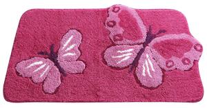 Blancheporte Kúpeľňová predložka, Motýle ružová/fuksia 50x40cm
