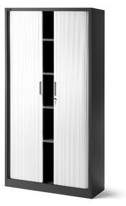JAN NOWAK Kovová skriňa so žalúziovými dverami model DAMIAN 900x1850x450, antracitovo-biela