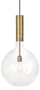 Konsthantverk - Rosdala Závěsná Lampa Large Raw Brass/Clear - Lampemesteren