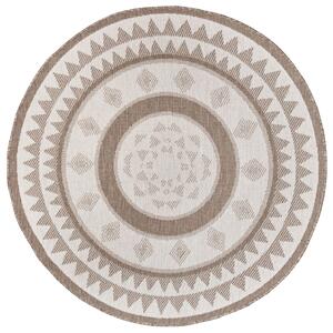 NORTHRUGS - Hanse Home koberce Kusový koberec Twin Supreme 105444 Linen kruh – na von aj na doma - 200x200 (priemer) kruh cm