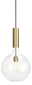 Konsthantverk - Rosdala Závěsná Lampa Large Brushed Brass/Clear - Lampemesteren