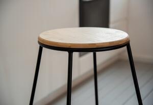 Barová stolička PAULETA, 42x70x42, hnedá/čierna