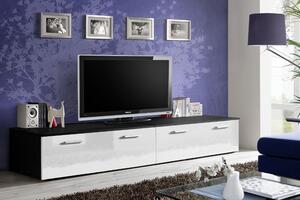 NovýNábytok.sk TV stolík/skrinka Deon 23 ZW DU (čierna + lesk biely). Vlastná spoľahlivá doprava až k Vám domov. 764367