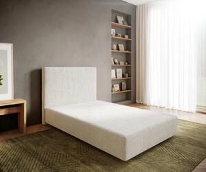 DELIFE Boxspring posteľ Dream-Well 120x200 cm bouclé krémovo biela