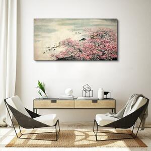 Obraz canvas Kačacie kvety strom