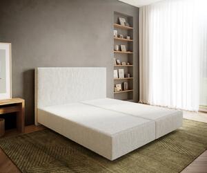 DELIFE Boxspring posteľ Dream-Well 180×200 cm bouclé krémovo biela