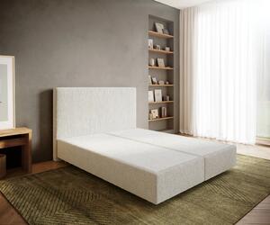 DELIFE Boxspring posteľ Dream-Well 160x200 cm bouclé krémovo biela