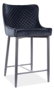 Barová stolička COLIN B H-2 | Velvet Farba: Čierna / Bluvel 19