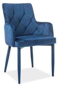 Jedálenská stolička RICARDO Velvet Farba: Modrá / Bluvel 86