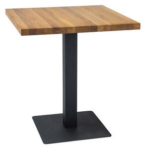 Jedálenský stôl NATURAL, 76x60x60, dub/čierna