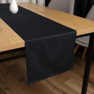 Biante Bavlnený saténový behúň na stôl ST-006 Čierny 20x120 cm