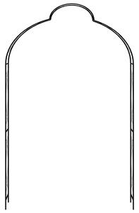 Záhradná pergola čierna 150x34x240 cm železná