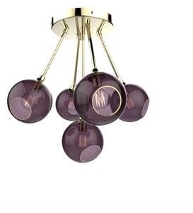 Design By Us - Ballroom Molecule Závěsná Lampa Brass/Purple - Lampemesteren