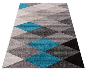 Kusový koberec Karo béžovo modrý 133x190cm