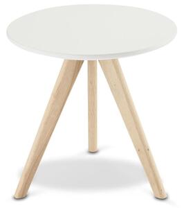 Konferenčný stolík Porir - 40x40x40 cm (biela, hnedá)