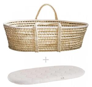 AHOJBABY Mojžišov košík pre bábätko Corn Natural + matrac basic AHB11475