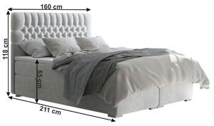Manželská posteľ Boxspring 160 cm Formio (s matracmi). Vlastná spoľahlivá doprava až k Vám domov. 1017268