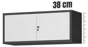 Nadstavec na kancelársku skriňu EWA, 900 x 380 x 400 mm, antracitovo-biela