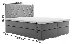 Manželská posteľ Boxspring 160 cm Orit (s matracmi). Vlastná spoľahlivá doprava až k Vám domov. 1017271