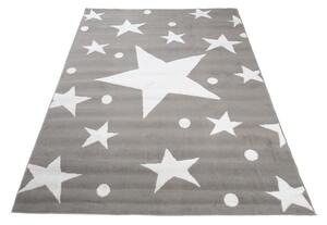 Kusový koberec PP Hviezdy šedý 140x200cm