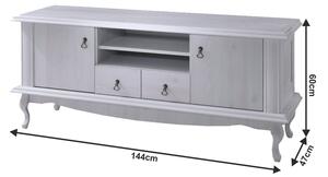TV stolík/skrinka Valiara DA14 (biela). Vlastná spoľahlivá doprava až k Vám domov. 1017313