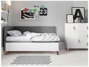 ArtIdz Čalúnená posteľ SOLO - FIDO | sivá 80 x 200 cm Farba: Sivá, Prevedenie: pravé