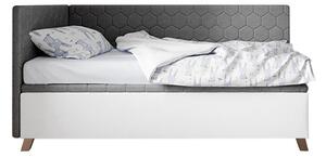ArtIdz Čalúnená posteľ SOLO - FIDO | sivá 80 x 200 cm Farba: Sivá, Prevedenie: pravé