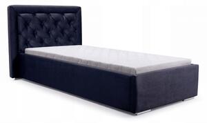Čalúnená jednolôžková posteľ DANIELLE | 90 x 200 cm Farba: Čierna Velva 19