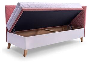 ArtIdz Čalúnená posteľ SOLO - FIDO | ružová 80 x 200 cm Farba: Ružová, Prevedenie: ľavé