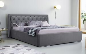 Čalúnená manželská posteľ DANIELLE 160 x 200 cm Farba: Sivá Vel 15