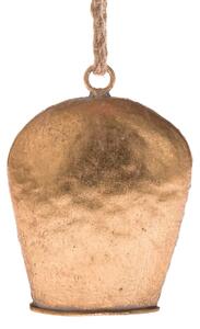 Kovový závesný zvonček, 8,5 x 11,5 x 4 cm, zlatá