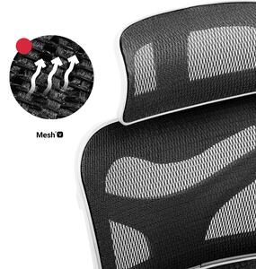 JAN NOWAK Kancelárska ergonomická stolička Kommodus: bielo-čierna