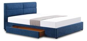 Čalúnená posteľ Hudson 160x200, modrá, bez matraca
