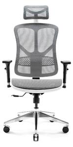 JAN NOWAK Kancelárska ergonomická stolička Amadeus: bielo-šedá