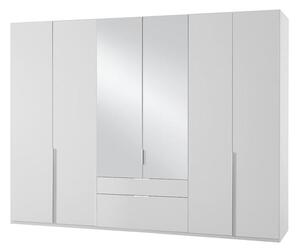 Skriňa Moritz -270/208/58 cm (biela, zrkadlo)