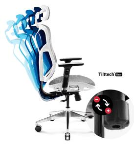JAN NOWAK Kancelárska ergonomická stolička Amadeus: bielo-šedá