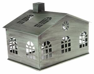 Kovový svietnik Rustik House, 16 x 12 x 10 cm